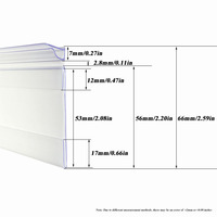 Haute qualité souple rigide Coextrusion gondole rayonnage porte-étiquette PVC porte-étiquette en plastique bande de données transparente pour étagères
