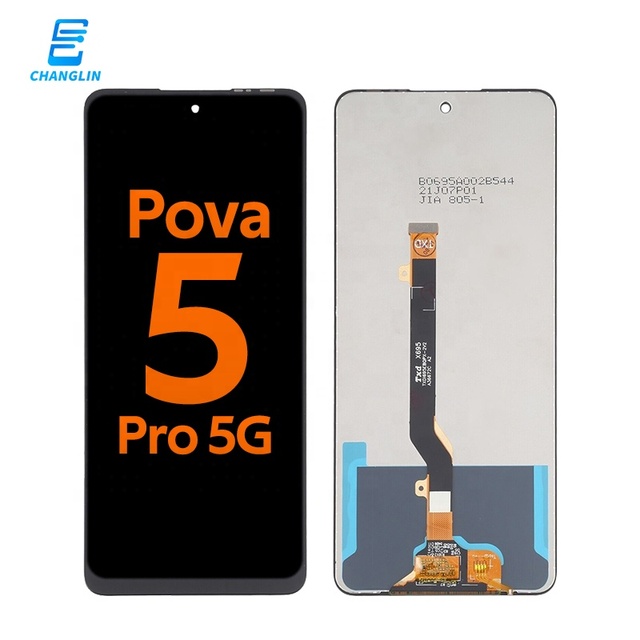 Phone Lcd Wholesaler Ecran Telefono Afficher Screens Complete Digitizer Assembly for Tecno Pova 5 Pro 5g