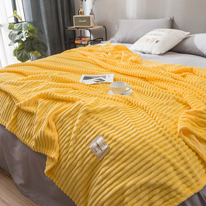 Ribbed Magic Velvet Flannel Blanket <strong>Super</strong> <strong>Soft</strong> Warm Decor <strong>Throw</strong> for Home Hotel Wholesale - Product Image 2
