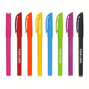 Bolígrafo de Gel Promocional de Plástico Recubierto de Goma de Lujo de Alta Calidad, Impresión de Logotipo Personalizado, Punta de 0.5 mm, Tinta Negra, Diseño Moderno Multicolor - Product Image 1
