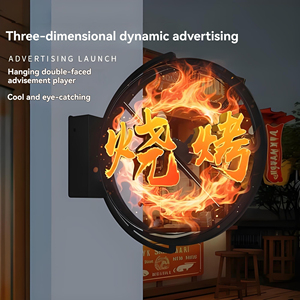 Tùy chỉnh hai mặt 3D hình ảnh xoay LED hộp Đèn Bluetooth logo với khung thép cho quảng cáo - Product Image 2