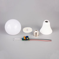 Ampoule LED en aluminium 3W 5W 7W 9W 12W 15W 18W 22W B22 E27 E14 AC DC, pièces et matières premières pour usage résidentiel