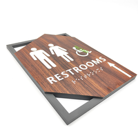 YIYAO acrylique 3d toilette ada signalisation braille pour restaurant