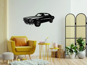 <span class=keywords><strong>Art</strong></span> mural de voiture en métal abstrait d'élégance inspiré de la vitesse-Cadeau de décoration de maison et de garage parfait pour les amateurs d'automobiles - Product Image 5