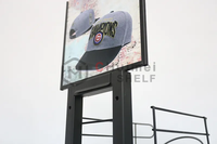 Porte-panier en fil métallique suspendu, vente en gros d'usine, magasin de détail, étagère, chapeau, chapeau, présentoir, rack, tour, produit