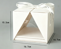 Boîte à gâteau transparente portable 2026 Premium de 468 pouces, style coquille, idéale pour les gâteaux à la mousse