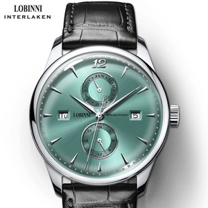 LOBINNI 18003 Chinois en acier inoxydable marque mécanique <span class=keywords><strong>remontage</strong></span> automatique de luxe automatique de mode hommes <span class=keywords><strong>montre</strong></span> - Product Image 1