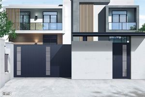 Puerta Corredera <span class=keywords><strong>de</strong></span> Patio Moderna, <span class=keywords><strong>de</strong></span> Diseño Exquisito, <span class=keywords><strong>de</strong></span> Aleación <span class=keywords><strong>de</strong></span> Aluminio, con <span class=keywords><strong>Apertura</strong></span> Automática, Privacidad, Impermeable, con Rejilla y Enrejado - Product Image 5