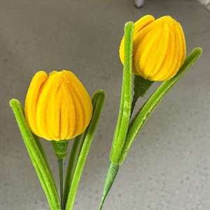Bâton torsadé fini en forme de tulipe, fini artisanal pour la fête des mères, achat groupé d'entreprise, bouquet, matériel de décoration intérieure - Product Image 2