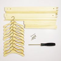 Porte-vêtements pour poupées, mini-étendoir à vêtements avec 10 cintres en bois, petit étendoir en bois pour maison de poupée