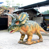 Modèle d'animatronique de Triceratops de petite taille pour parc à thème extérieur My Dino AD030 à vendre