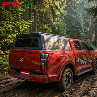 Capot rigide en alliage d'aluminium pour pick-up, avec porte-bagages et panneaux latéraux à persiennes pour Toyota Hilux
