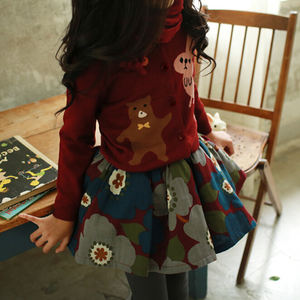 Proveedor de China Tela Pintura Diseños <span class=keywords><strong>Blusa</strong></span> Niños Niña <span class=keywords><strong>Tutu</strong></span> Vestido - Product Image 1