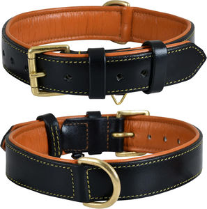 Collar de cuero de vaca de alta calidad clásico personalizado, accesorios de Metal de latón, Collar de cuero duradero para mascotas de lujo - Product Image 3