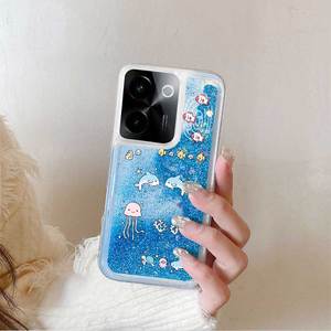 เคส TPU นิ่มแบบน้ำไหล Quicksand สำหรับ Vivo S50 S30 Pro Mini X90 X80 X70 Pro Y19 5G 2025 V50 ลายทะเลวิบวับแบบไดนามิก - Product Image 6