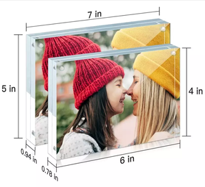 Formato acrilico chiaro supporto per foto <span class=keywords><strong>magnete</strong></span> per frigo doppio lato magnetico acrilico per foto <span class=keywords><strong>magnete</strong></span> - Product Image 6
