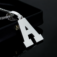 Vente en gros de lettres A-S Melee Mossanite Diamond HipHop Chain pour hommes femmes rappeur S925 Silver Letter HipHop Moissanite Pendant