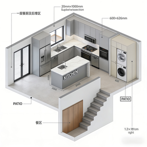 Conception d'architecture résidentielle africaine vernaculaire à deux étages pour maison moderne avec plan de l'étage à 4 chambres et garage décoré - Product Image 6