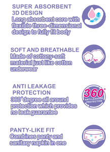 Sous-vêtements jetables en coton respirant pour les menstruations Culottes pour femmes Couches hygiéniques pour femmes - Product Image 5
