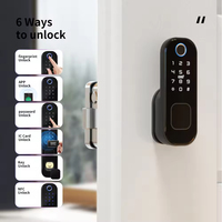 Cerradura Inteligente WiFi de Aleación de Aluminio Duradera con Módulo Dual, Compatible con Huella Dactilar, Contraseña, IC/NFC para Seguridad del Hogar