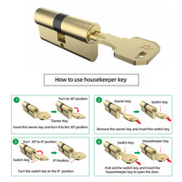 Cylindre de serrure sans clé personnalisé de haute qualité, prix raisonnable, emballage en laiton, pour porte en acier, directement de Jixin Cylinder Lock