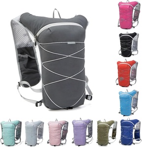 Gilet d'hydratation unisexe léger et tendance en nylon imperméable avec fermeture éclair, pour course, marathon, trail, avec ceinture à coussin d'air et logo personnalisé - Product Image 1