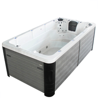 Sistema de Hidromasaje Profesional para Piscina Infinita, Spa Residencial para 3 Personas, Jacuzzi Exterior