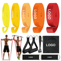 Bandas de Resistencia de TPE en Degradado Naranja para Correr, Hacer Ejercicio, Entrenamiento de Fuerza y Fitness, Personalizables