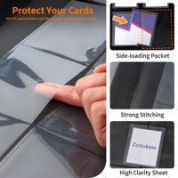 Reliure pour cartes à chargement par le haut, 9 pochettes, chargement latéral à 360°, couverture en PP/PU, imperméable, durable, écologique, 3 x 4 pouces, pour cartes de sport à collectionner