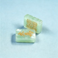 Tuiles décoratives en nacre bleue, taille personnalisée, ensemble de Mahjong nacré, tuiles de Mahjong américaines en acrylique nacré