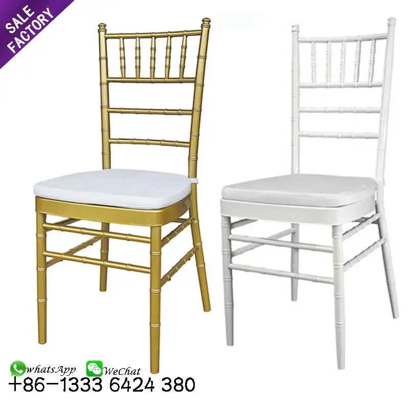Оптовая продажа, мебель для мероприятий, золотой стул тиффани с подушкой для свадьбы