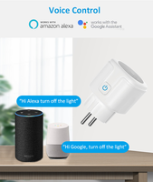 Prise Intelligente Connectée Portable avec Télécommande 20A, Mesure de Puissance, Minuteur sans Fil, Compatible Tuya WiFi