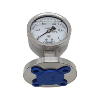 YNTP-100BMF Stainless Steel Shock Resistant Diaphragm Pressure Gauge Flange Manometer 4'' for Water Treatment System