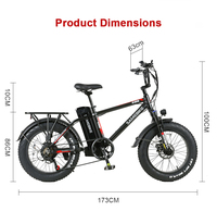 SAMEBIKE OEM XWC05 Vélo électrique tout-terrain 20 pouces en alliage d'aluminium 750D à grande vitesse et haute puissance avec pneus larges, batterie Li-ion rechargeable