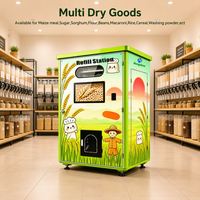 Machines distributrices personnalisées de plats chauds rapides pour usine XYZ, pour la vente de pâtes et riz surgelés pré-cuits, compatibles fours à micro-ondes doubles