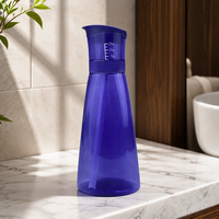 Bouteilles en plastique PET transparentes violettes de 800 ml, vides, avec bouchon doseur pour détergent liquide pour tissus