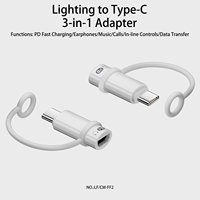 Adaptador de Auriculares USB C Giratorio, Adaptador Hembra de 8 Pines, Carga Rápida PD de 45W, Transmisión de Datos de 480Mbps, Alta Calidad de Sonido HIFI