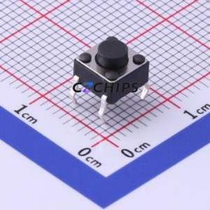 UK-B0202-G5-250 Tactile Switch Through hole-4P,6x6mm Switch Single Pole Single Throw Round Button 2.5N Through Hole - Product Image 1