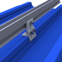 Supports de fixation pour panneaux solaires en aluminium pour toitures à joint debout