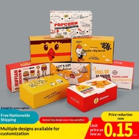 Boîte d'emballage jetable en carton pour nuggets de poulet, blocs de poulet, frites, ailes de poulet, snacks, plats à emporter - Marque Colonel Chicken