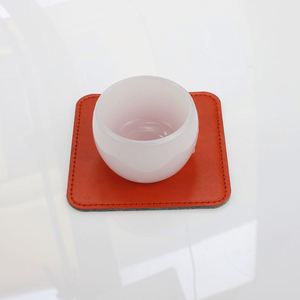 Custom Logo Printing Coffee <b>Cup</b> <b>Mat</b> Blank PU Leather Coaster Multi-colored Personalized Debossed Logo Coaster with Logo - Product Image 5