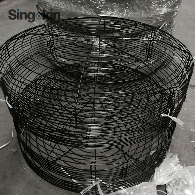 Factory Custom Iron Radiator Condenser Cover Grill Powder Coated Industrial Ventilation Fan Cover