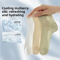 Chaussettes d'été fines en soie tricotée pour femmes, antibactériennes, rafraîchissantes, courtes, style ballet, blanches, longueur cheville