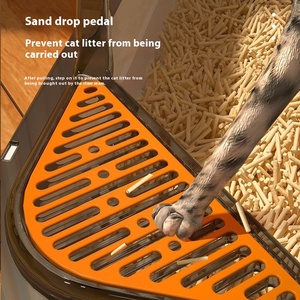 Caja de Arena para Gatos Cuadrada de PVC Semicerrada NANBO, Supergrande, Resistente a Salpicaduras, con Diseño Ecológico y Anti-fugas - Product Image 4