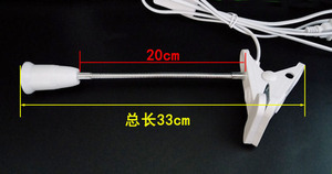 Direct Rechargeable E27 LED <strong>Light</strong> Clip Lamp <strong>Socket</strong> Adjustable Book Reading Night <strong>Light</strong> with EU Plug Screw Style Made ABS Plastic - Product Image 6
