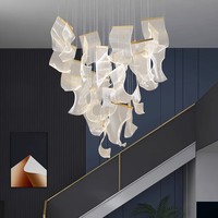 Lampe suspendue moderne pour chambre à coucher, abat-jour en cristal acrylique pour abat-jour en cristal acrylique