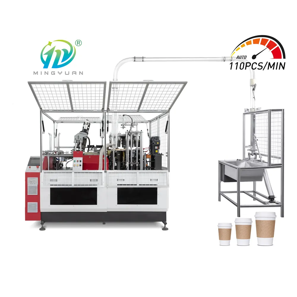 95-105 Stück/min Small Business Machine Automatische Pappbecher Kaffeetasse Pappbecher Druckmaschine