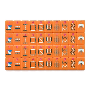 Juego de Mahjong Clásico de Lujo NatuGift, Estilo Costa Oeste de California, con Fichas Acrílicas con Temática de Playa Tropical y Surf, Portátil, para 4 Jugadores, Universal - Product Image 3