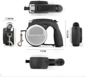 Guinzaglio Retrattile Automatico a LED per Cani di Grossa Taglia Nero Prodotto per Animali Domestici con Logo Personalizzato Vendita all'Ingrosso dal Produttore - Product Image 2