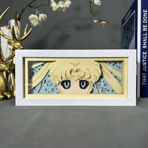 3D Anime Sailor Moon Eyes caja de luz sombra caja de luz Manga Led noche luz dormitorio decoración lámpara de mesa animación luz nocturna - Product Image 2